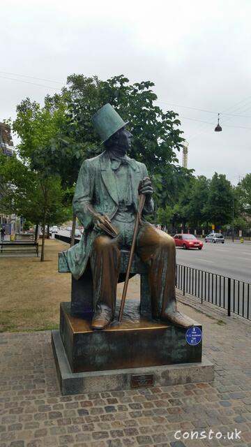 A Statue Of Hans Christain Anderson On The Way To Tivoli Gardens